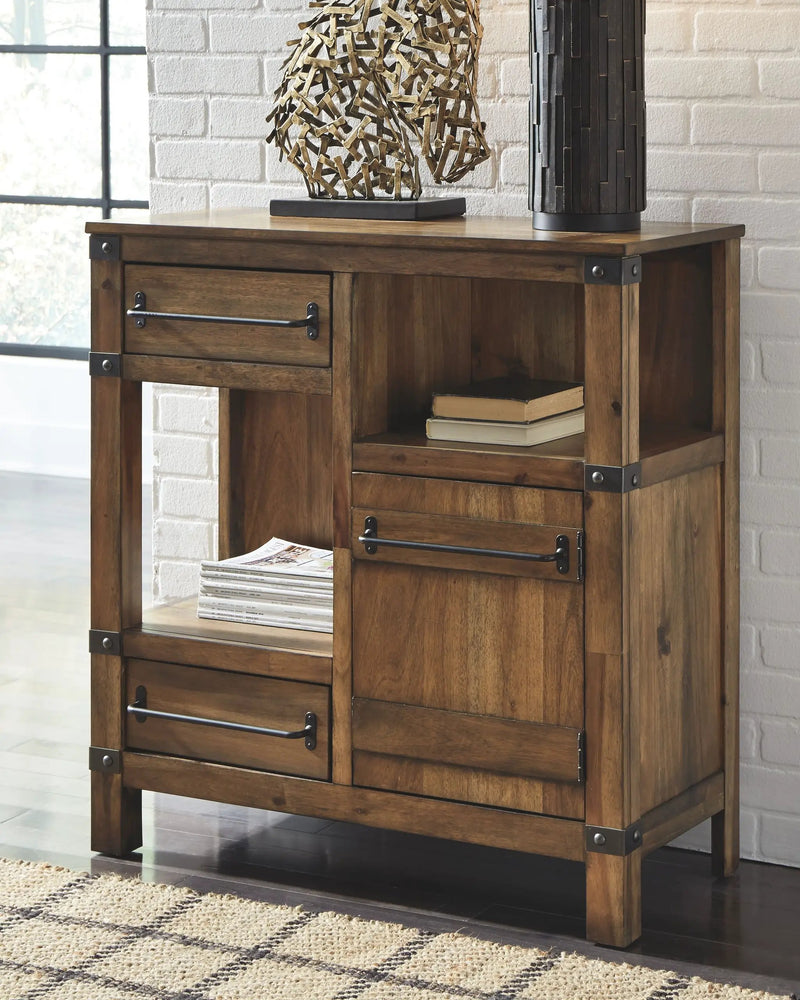 Roybeck - Accent Cabinet - Light Brown / Bronze by Unique Piece Furniture