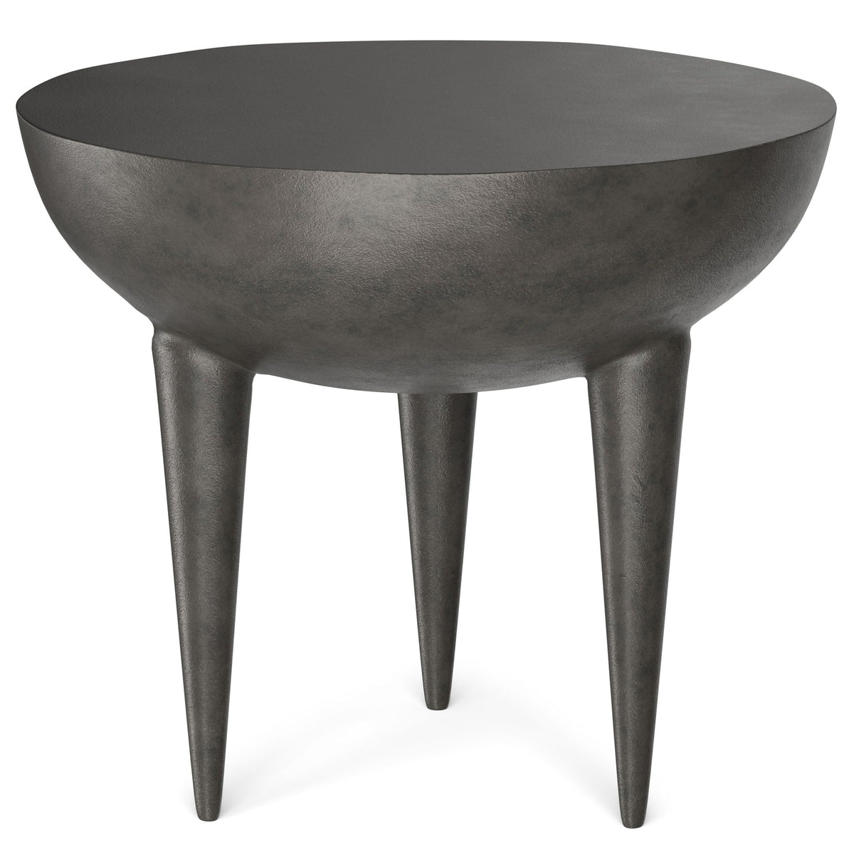 Cast Aluminum Side Table with Textured Finish - Black, photo 6 of 11