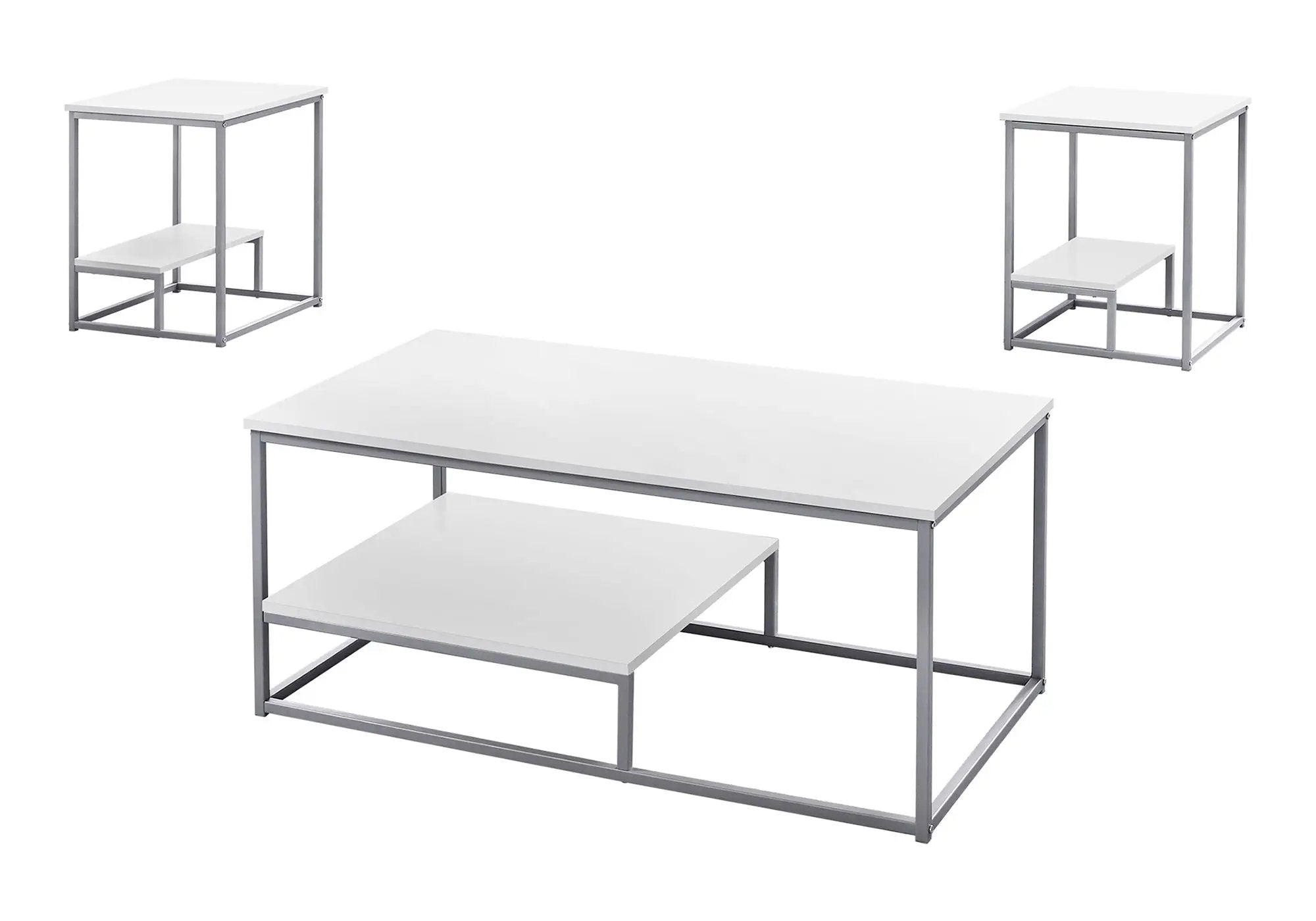 Table Set, Coffee, End, Side, Accent, Living Room, Contemporary & Modern (Set of 3) by Unique Piece Furniture