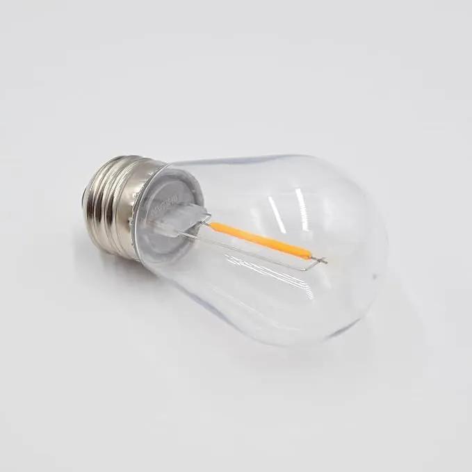 Hometown Evolution, Inc. E26 Commercial String Lights with 16 Gauge Wire (S14 LED Plastic, 100 Foot 50 Socket) by GreenHaven Gardens
