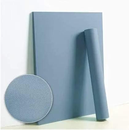Dimoon 236''x23.6'' Blue Peel and Stick Wallpaper Contact Paper Modern Self Adhesive Wall Paper Removable Renter Friendly Textured Solid Color Shelf Cabinet Vinyl Roll (236''x23.6'',Blue Grey) by GreenHaven Gardens