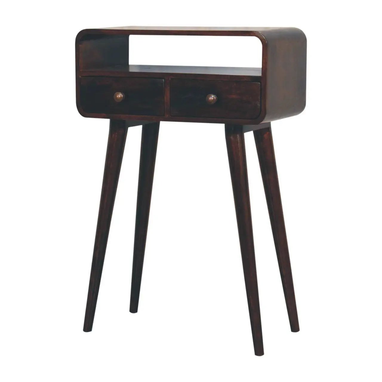 Solid Wood Curved Console Table by HouseOfZazla