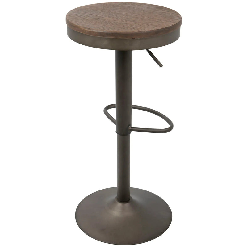 Dakota - Industrial Design Adjustable Barstool (Set of 2) by HouseOfZazla