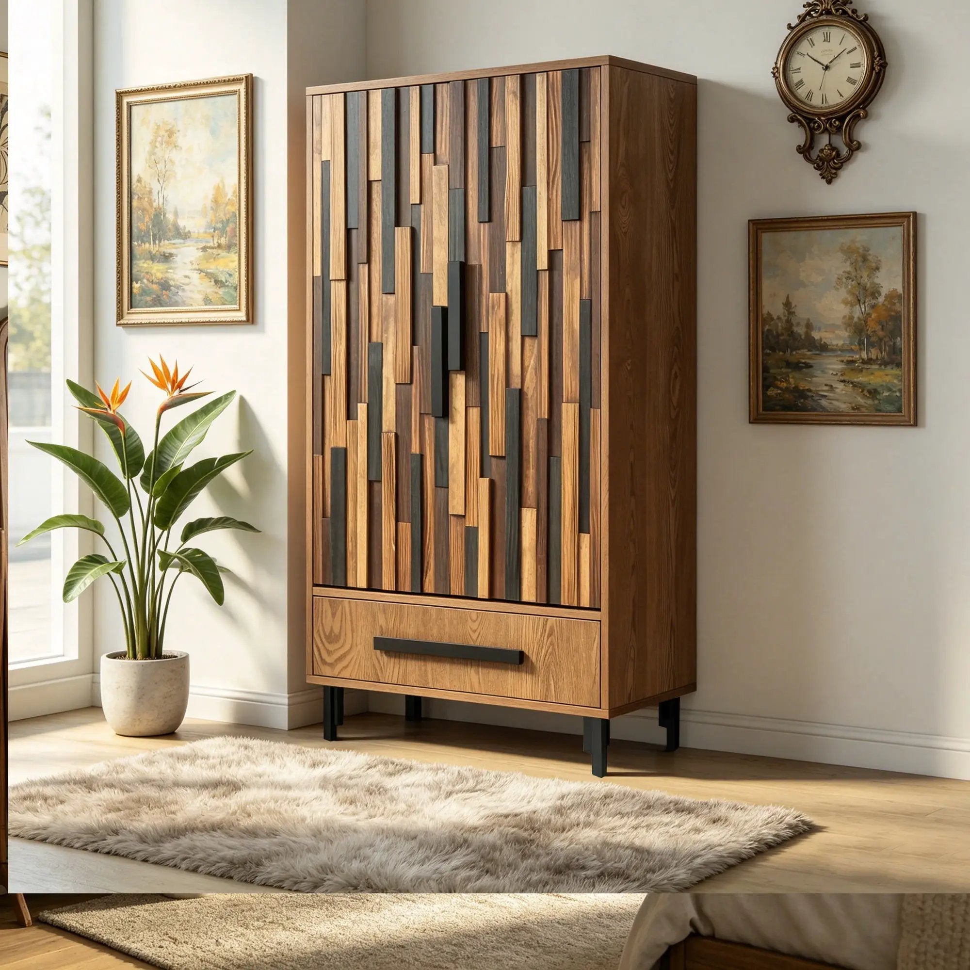 60" Tall Storage Cabinet with Drawer by HouseOfZazla