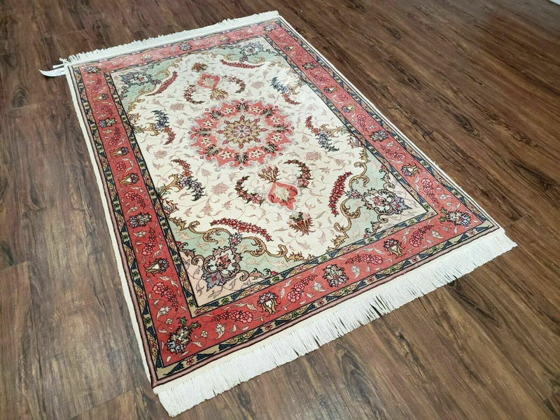 3' 4" X 5' Vintage Handmade Ultra Fine Floral Oriental Turkish Rug Carpet Wow by Jewel Rugs