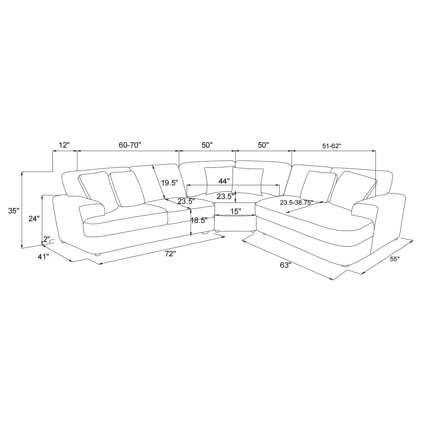 Langford - Sectional Sofa by HouseOfZazla