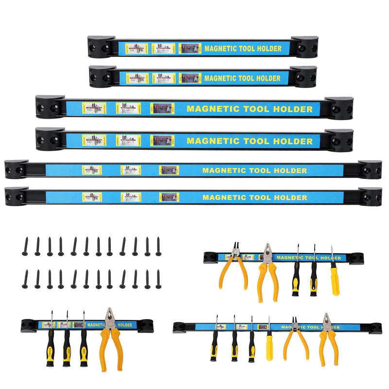6-Pack Heavy Duty Magnetic Tool Holder Set by HouseOfZazla