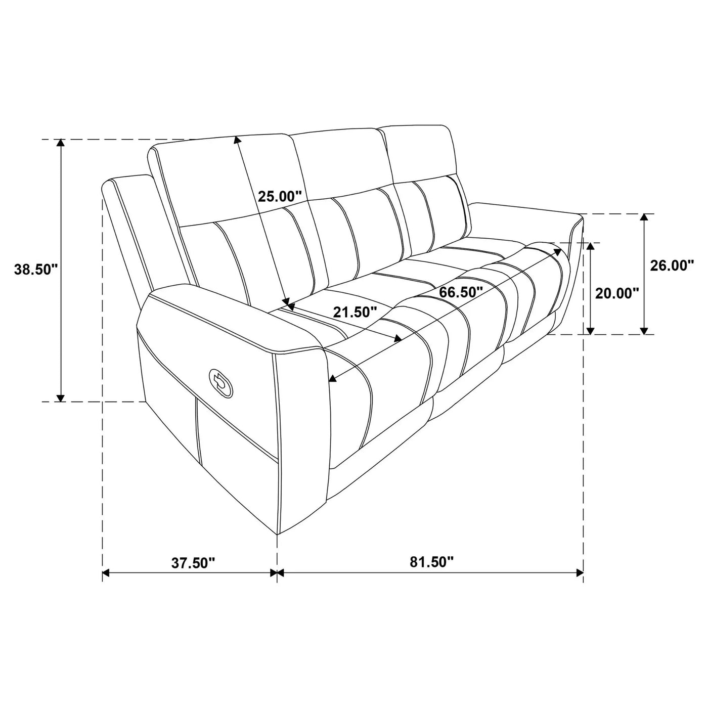 Slater - Reclining Sofa With Manual Recline by HouseOfZazla