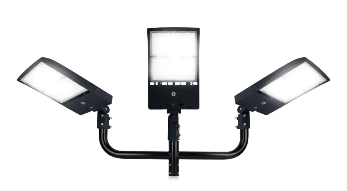 320W LED Parking Lot Light Hard Wired 48,000LM, Hot Wire UL Listed Industrial Grade LED Shoebox Parking Pole Light 5000K IP65 Waterproof by Outdoor Solar Outlet