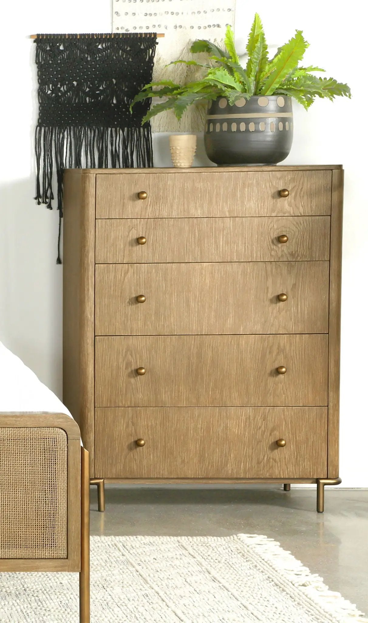 Arini 5-drawer Bedroom Chest Sand Wash by Unique Piece Furniture