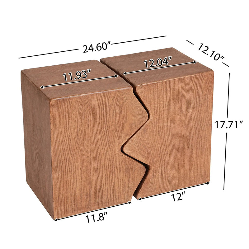 Rectangular Outdoor Indoor Accent Side Table (Set of 2) by HouseOfZazla