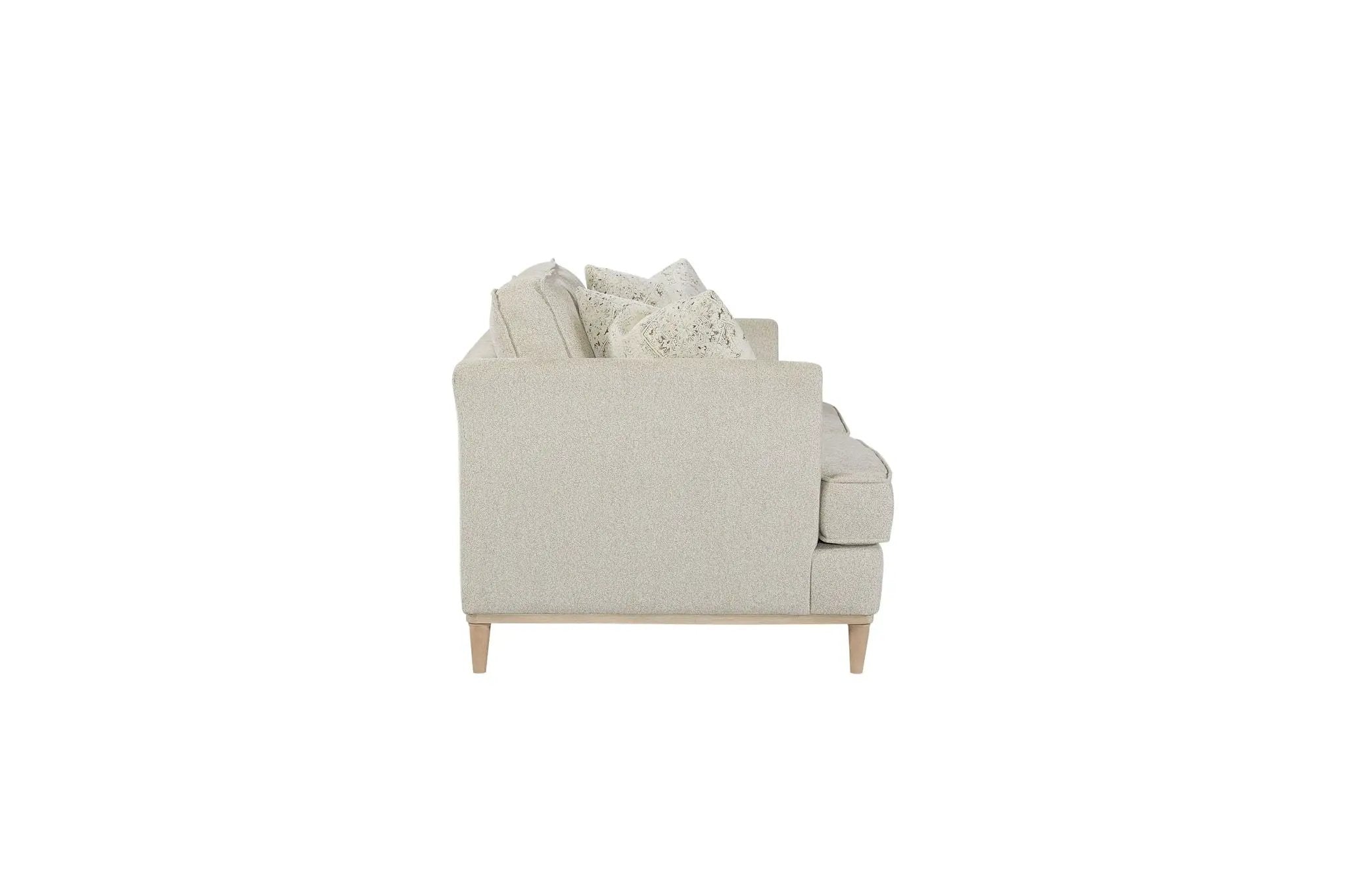 Loveseat With 2 Reversable Cushions And 2 Pillows - Off White by Unique Piece Furniture