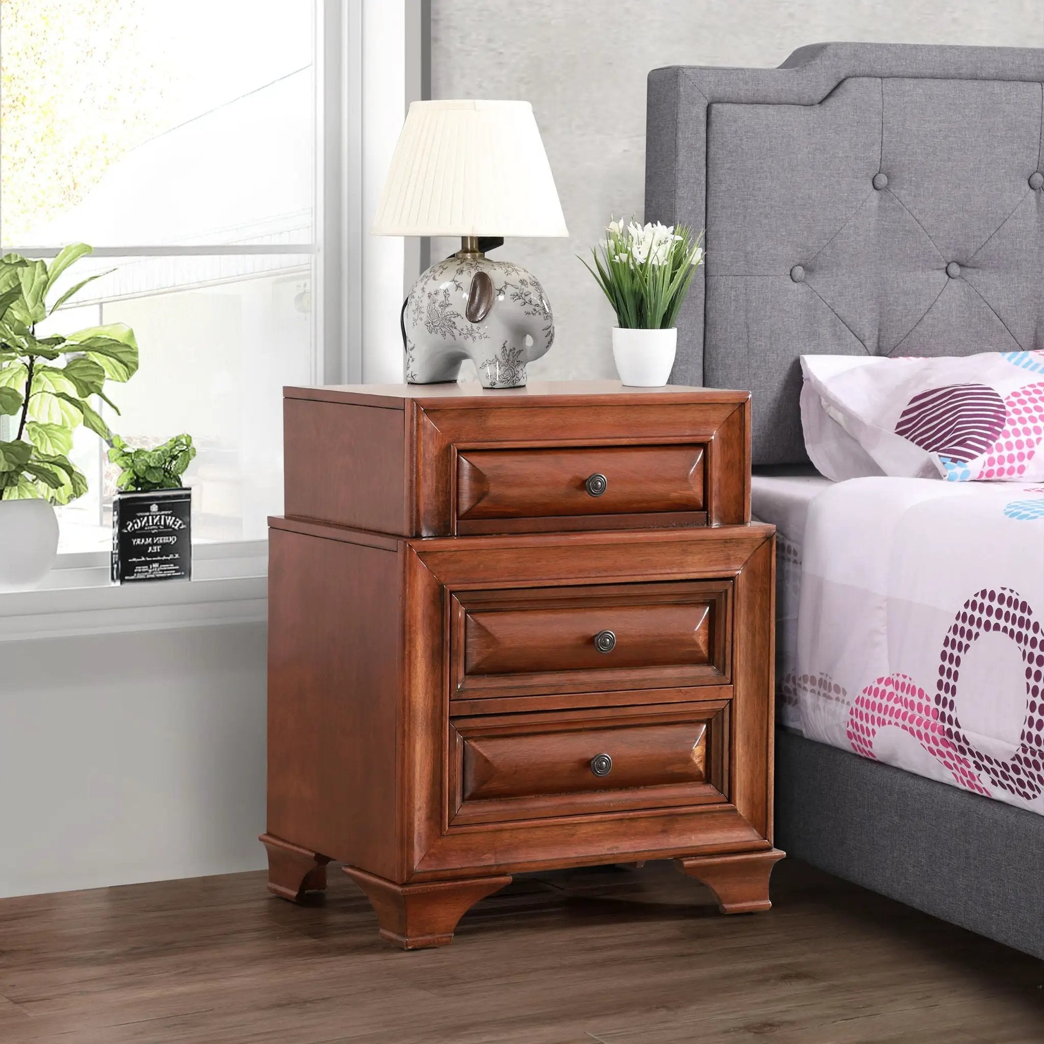 Storage Nightstand - Oak by HouseOfZazla