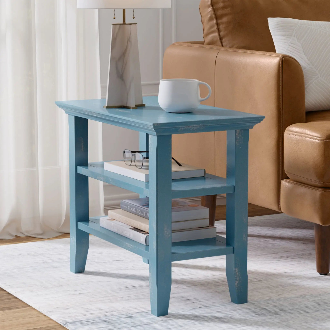 Acadian - Narrow Side Table, Handcrafted by HouseOfZazla