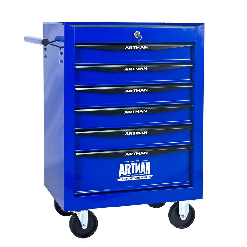 Rolling Metal Tool Chest With Drawers, Steel Storage Cabinet With Ball Bearing Slides by HouseOfZazla