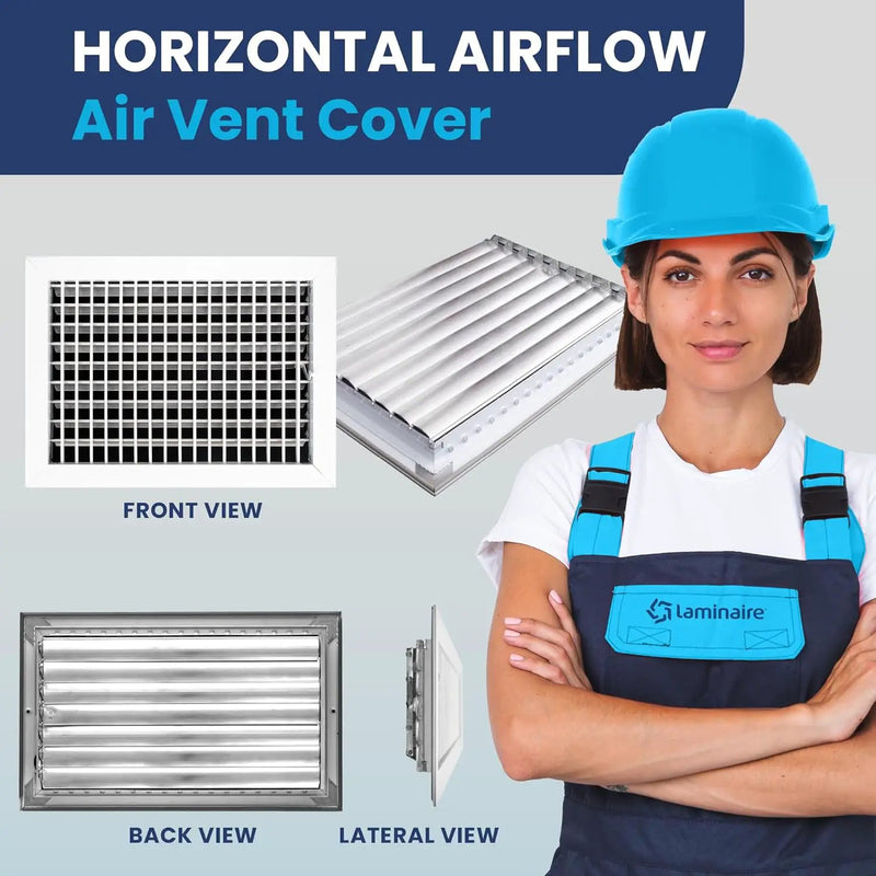 AC Register Vent Cover 14X10 Inch - Adjustable Aluminum HVAC Grille by HouseOfZazla