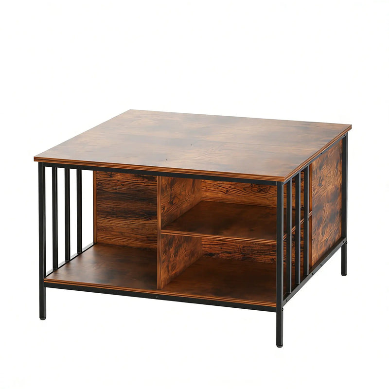 Lift Top Coffee Table With Storage Adjustable Height - Black by Unique Piece Furniture