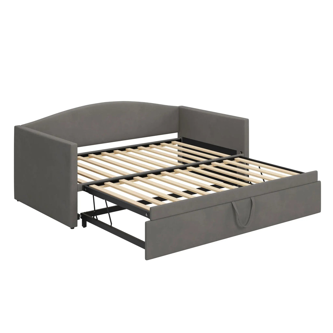 Daybed With Pop Up Trundle, Upholstered Sofa Bed by HouseOfZazla
