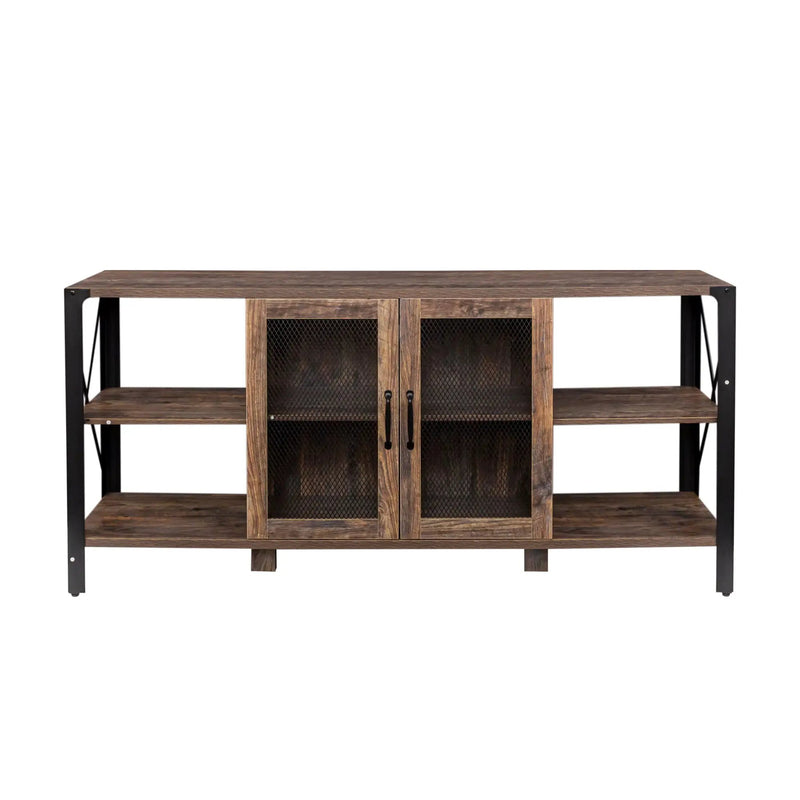 Industrial 80 Inch TV Stand for Living Room & Bedroom by HouseOfZazla