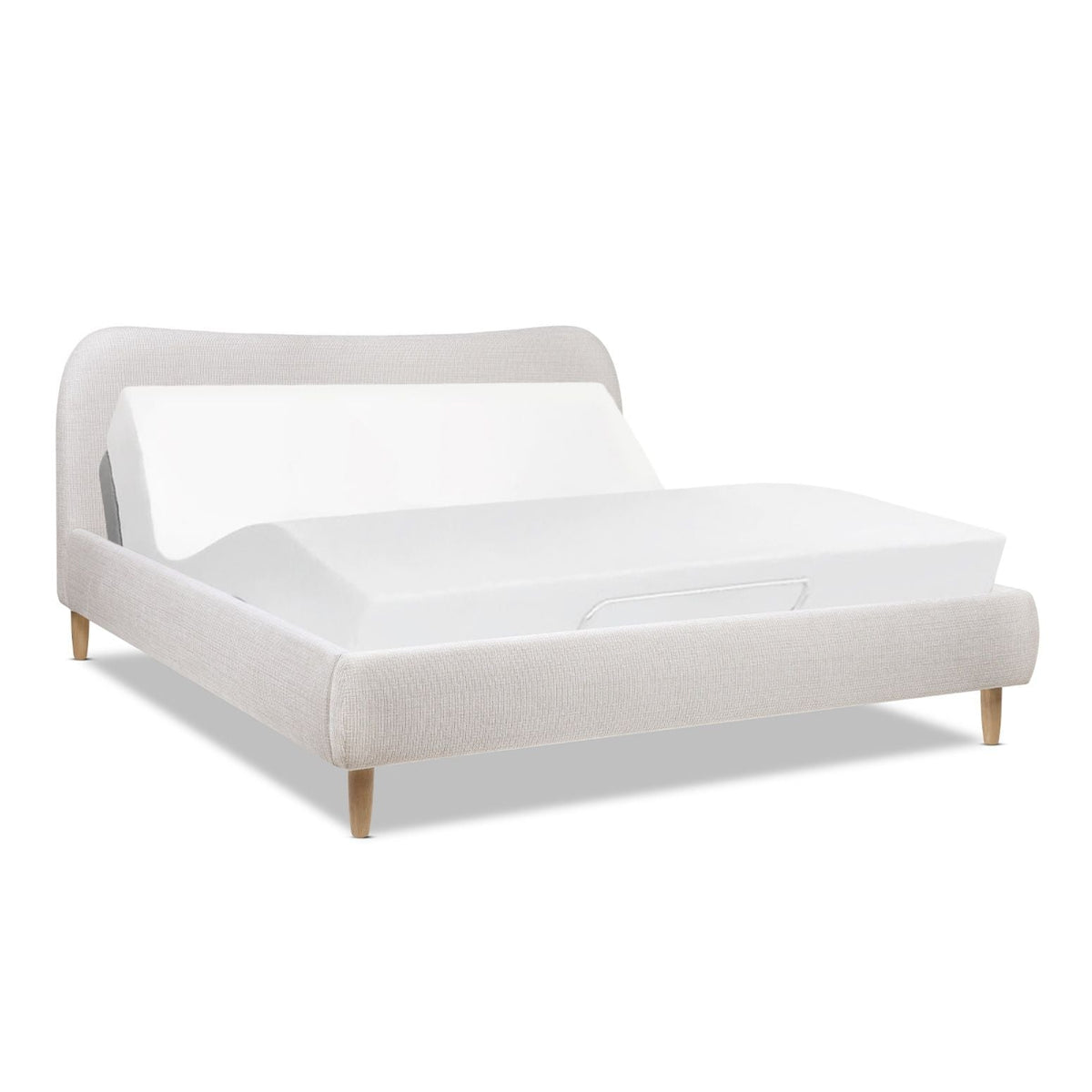 Roman - Curved Headboard Upholstered Platform Bed, photo 17 of 40