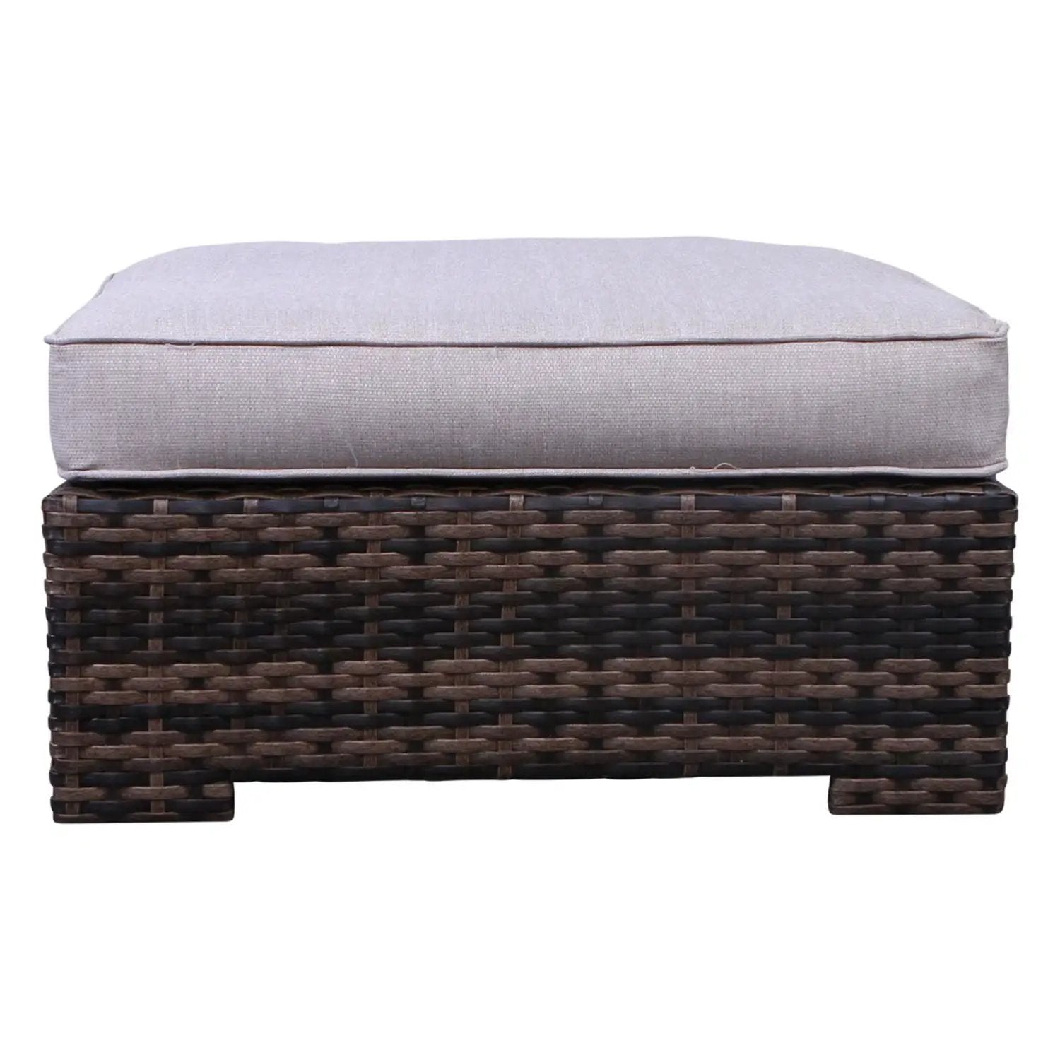 Wide Patio Sectional With Cushions - Brown by Unique Piece Furniture