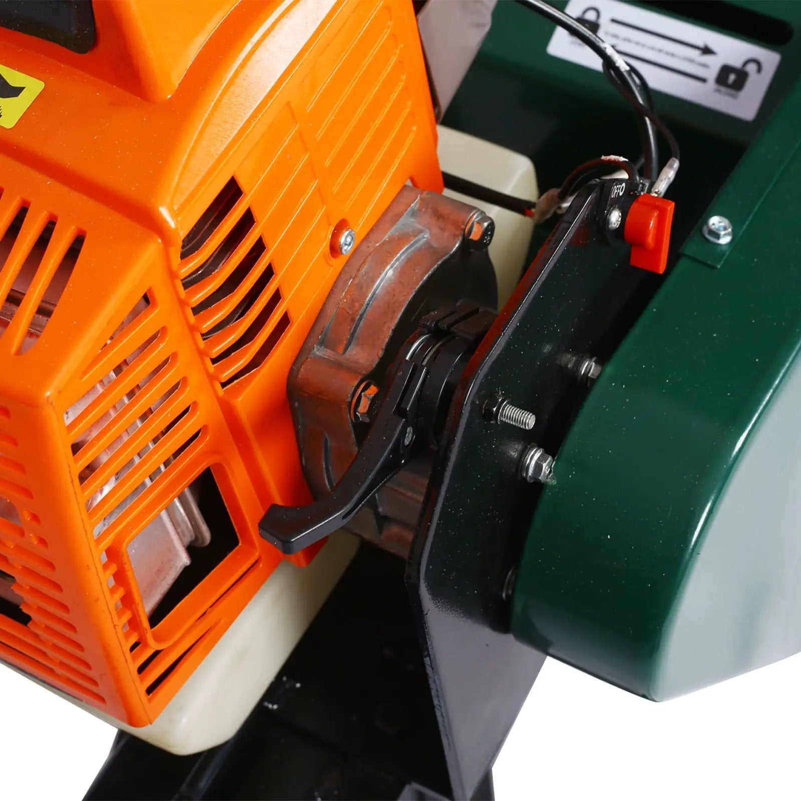 Portable Double Flywheel Electric Log Splitter 7 Ton Gas Log Splitter With Auto Return Steel - Gray by HouseOfZazla