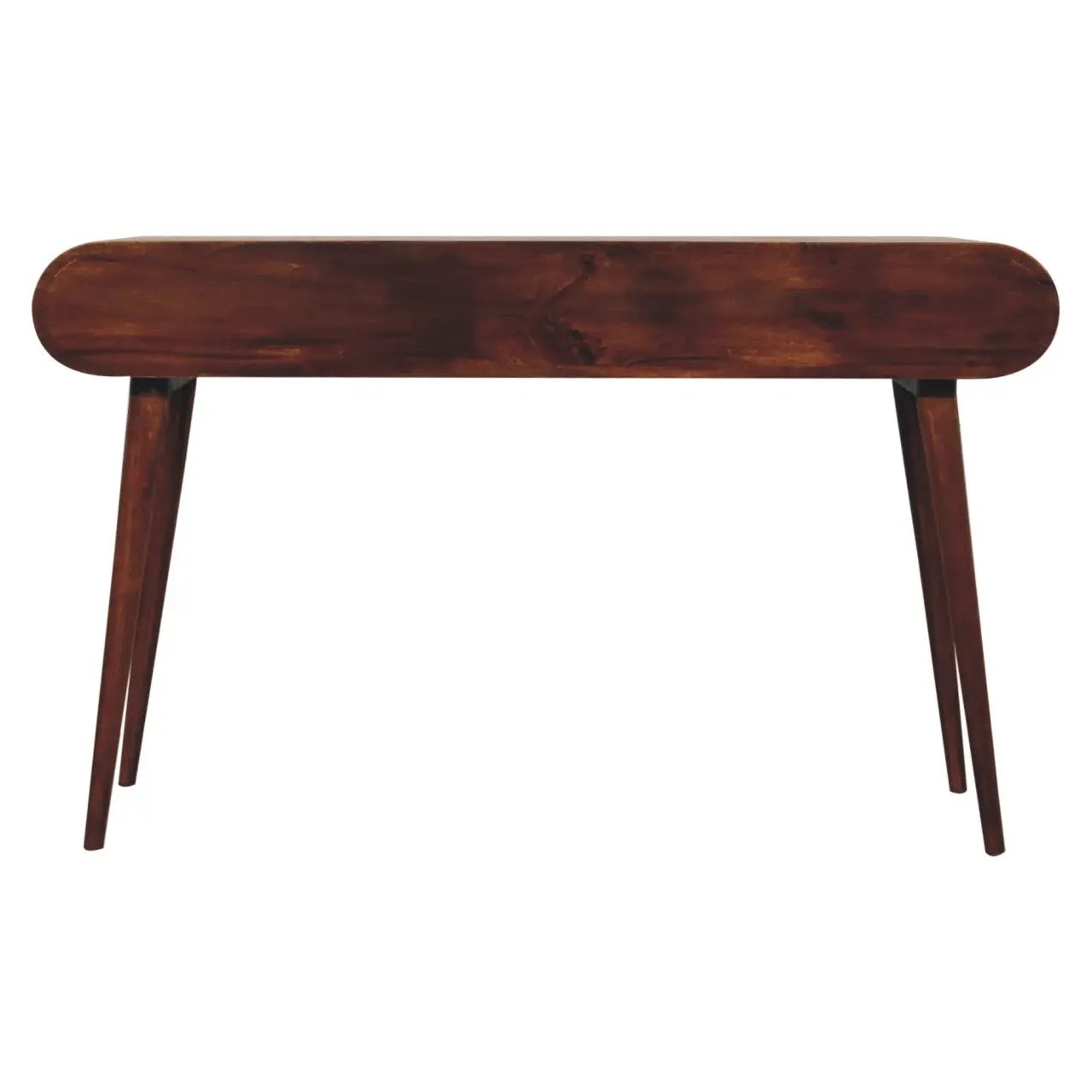 Solid Wood London Arch Writing Desk, 2-Drawers, Chestnut by HouseOfZazla