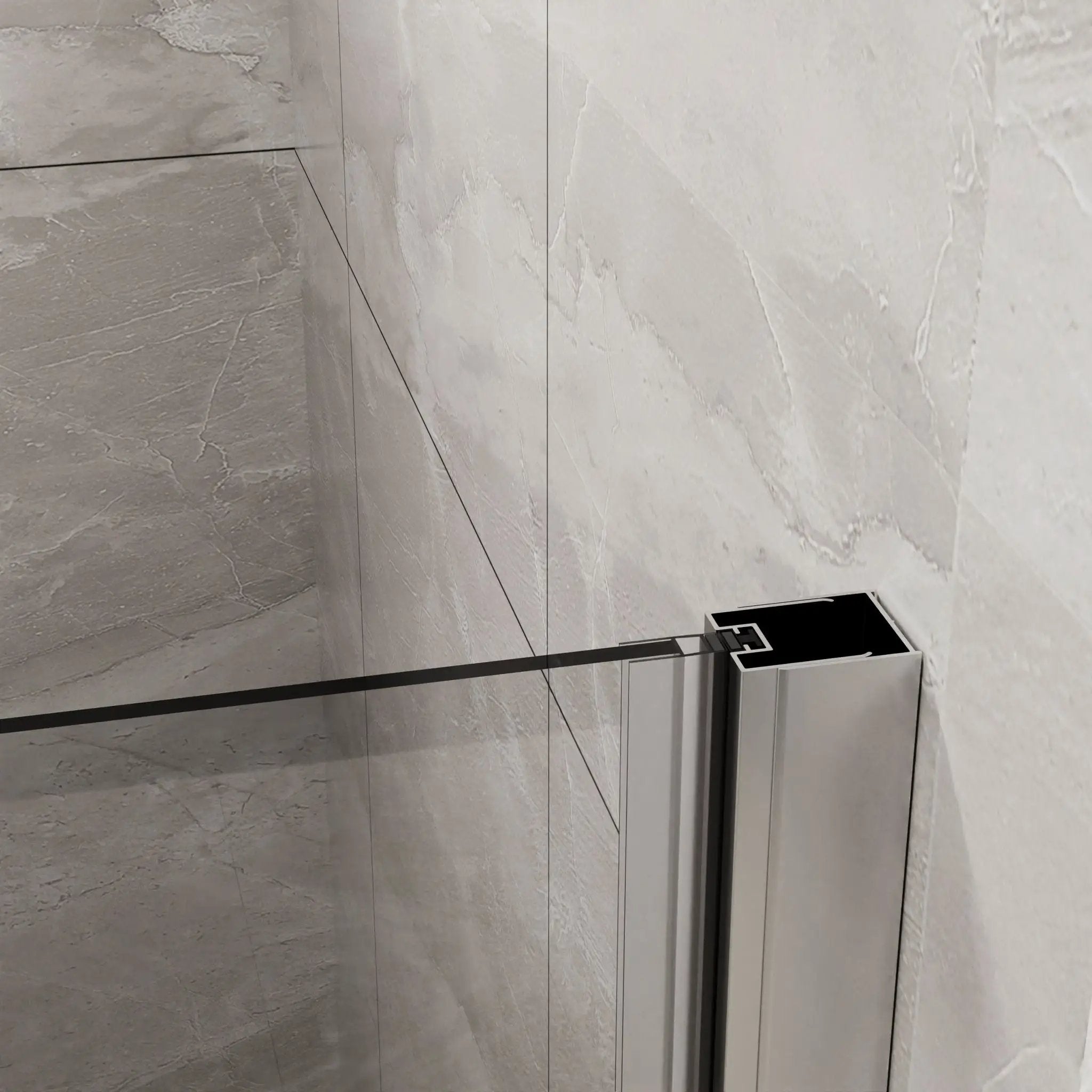 Bifold Frameless Glass Shower Door With Pivot Swing Panel, Tempered Clear Glass by HouseOfZazla
