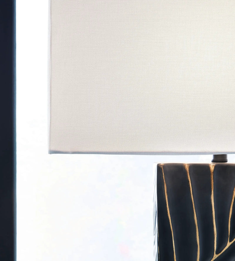 Bartlen - Poly Table Lamp - Black / Gold Finish by Unique Piece Furniture