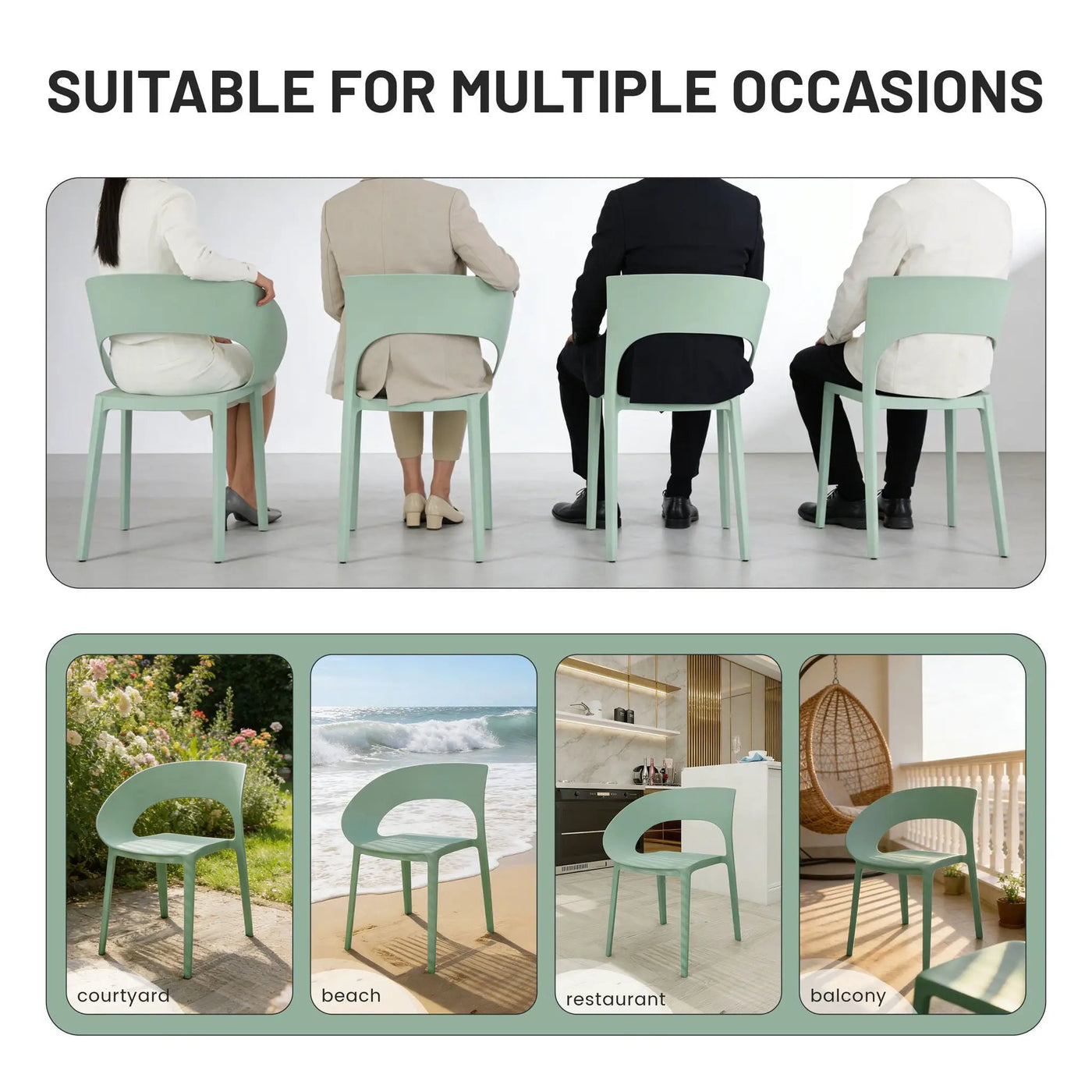 4 Piece Set Of Modern Designed Single Chairs With Folding Square Table by HouseOfZazla