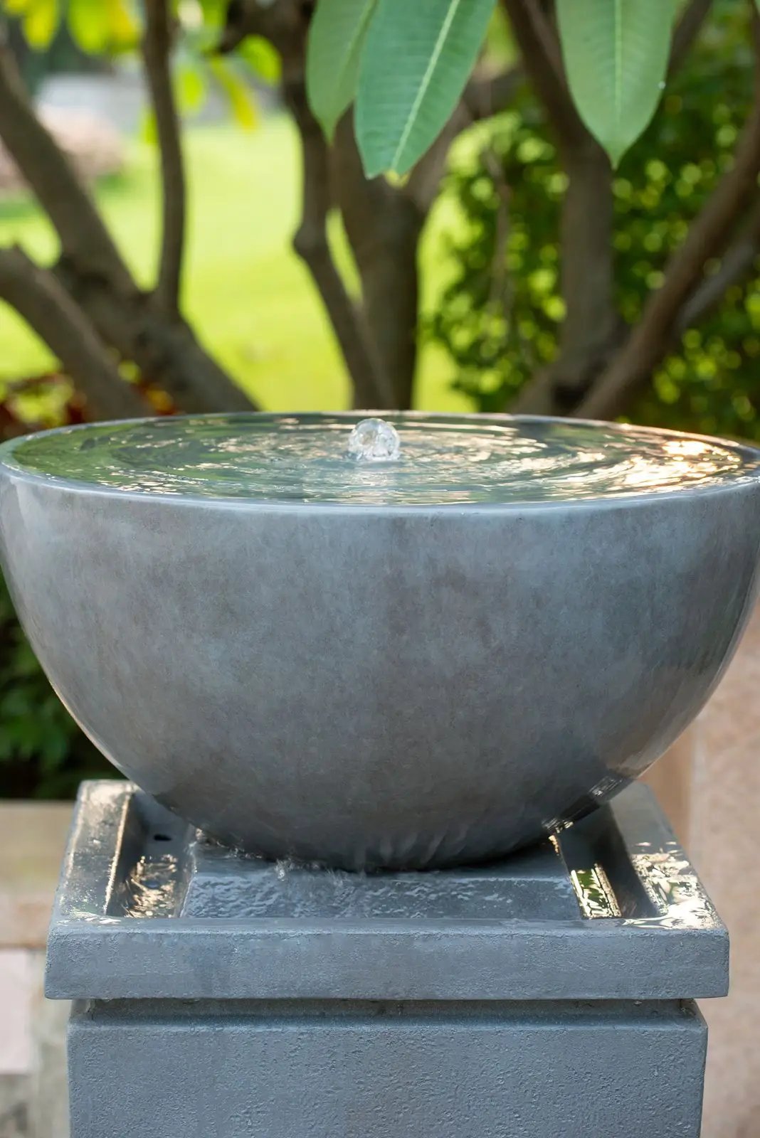 Zen Bowl Water Fountain, Outdoor Bird Feeder / Bath Fountains, Relaxing Water Feature For Garden by HouseOfZazla
