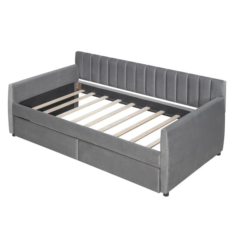 Upholstered Daybed With Slat Support by HouseOfZazla