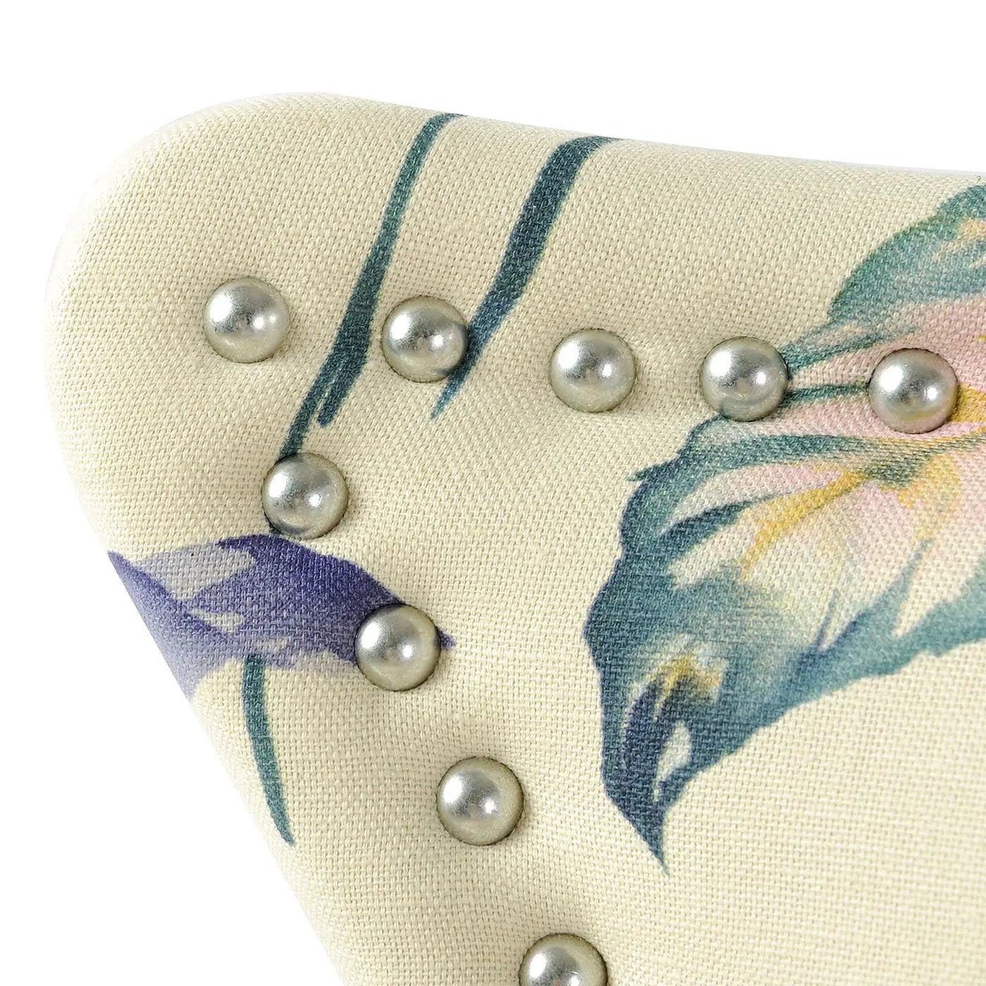 Paradise - Upholstered Accent Chair Printed On - Off-White Floral by HouseOfZazla