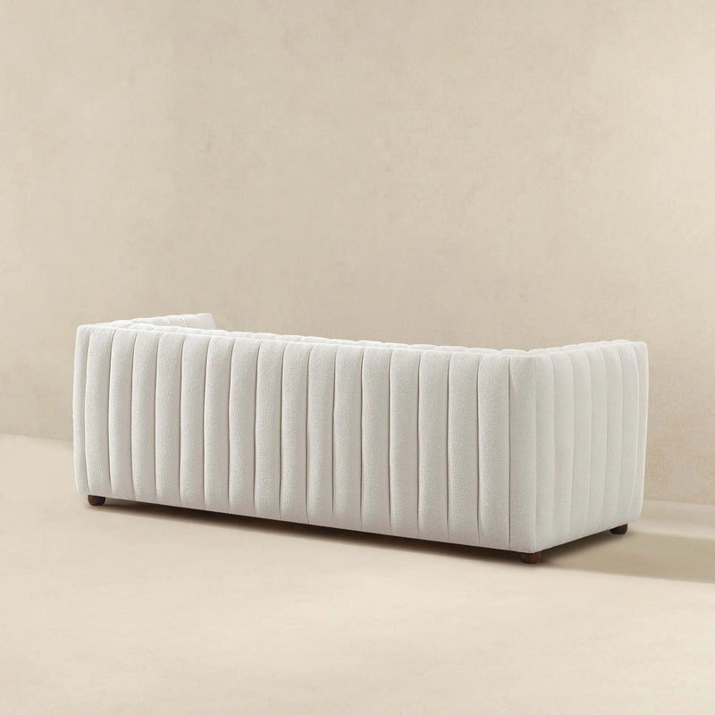 April - Mid-Century Modern Luxury Tight Back Boucle Couch by HouseOfZazla