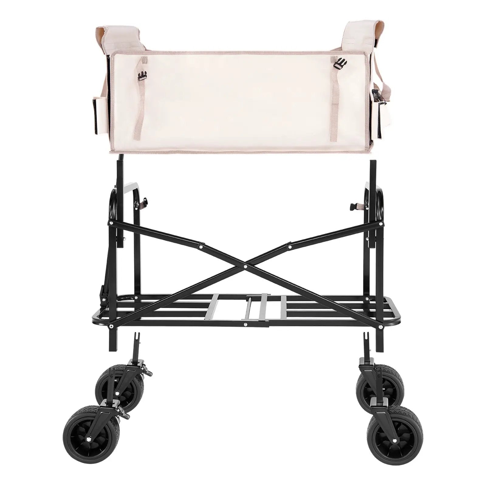 Foldable Wagon Cart Converts to Bench 550lb Load & 220L Utility Wagon for Camp by HouseOfZazla