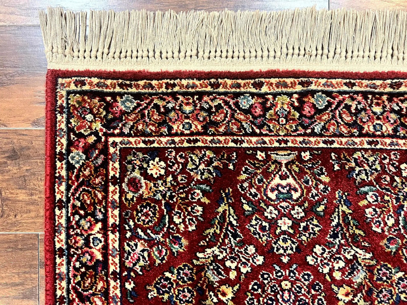 Karastan Rug 3x5 Red Sarouk #785, Small Karastan Wool Pile Rug, Original 700 Series, Discontinued Vintage Karastan Carpet by Jewel Rugs