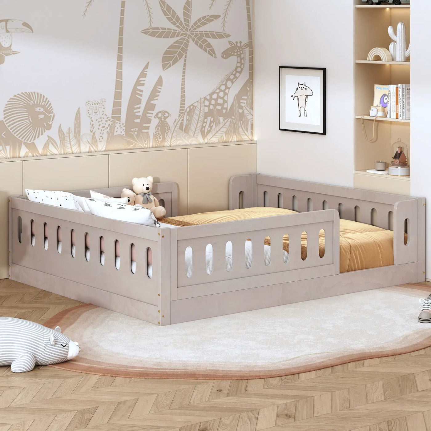 Platform Bed With Guardrail by HouseOfZazla