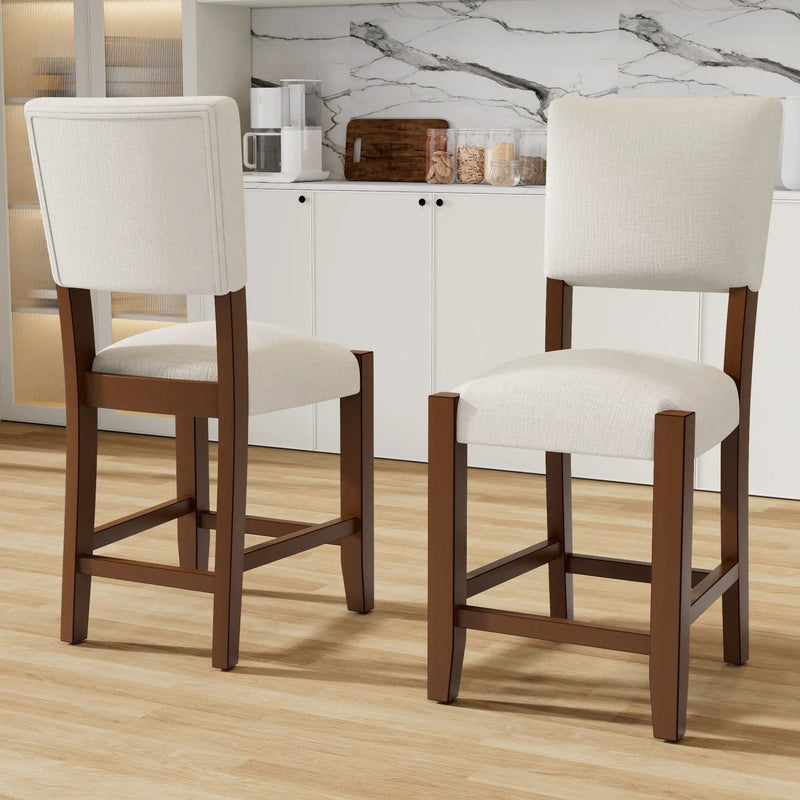 Mid Century Modern Bar Stools, Upholstered Counter Chairs by Unique Piece Furniture