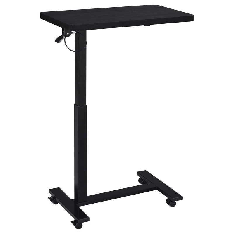 Westpark Pneumatic Adjustable C-Shape Side Table with Casters Black by Unique Piece Furniture