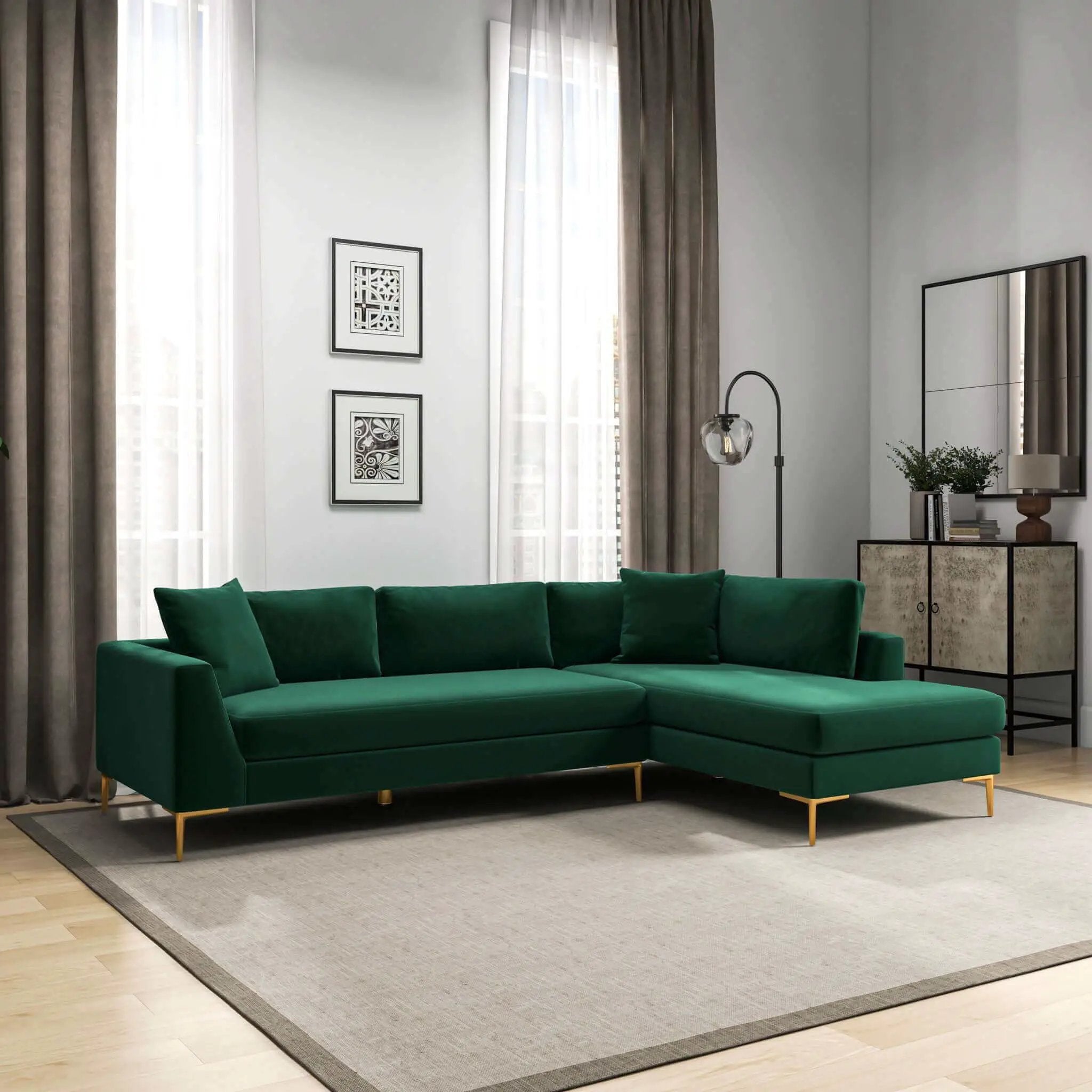 Mano - L-Shaped Sectional Sofa by Unique Piece Furniture