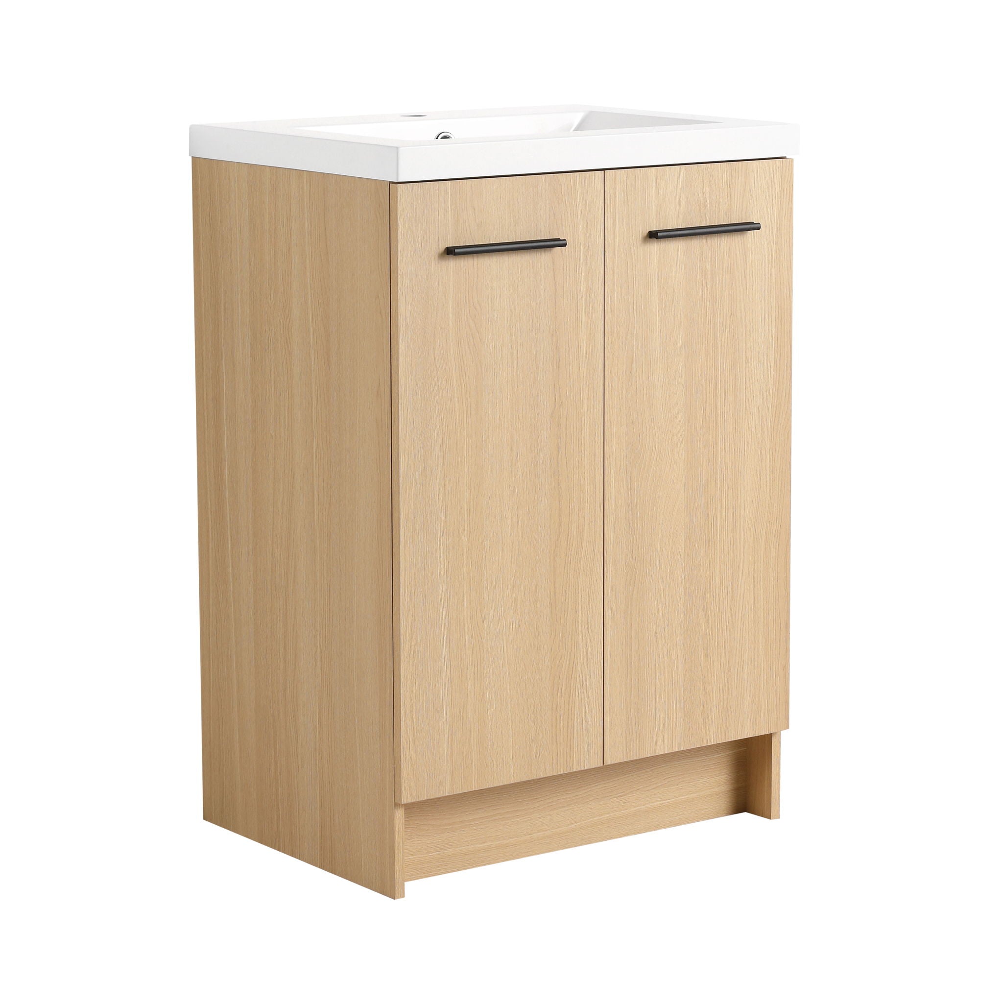 Floating Bathroom Vanity With Sink, Wall Mounted Double Door Storage by HouseOfZazla