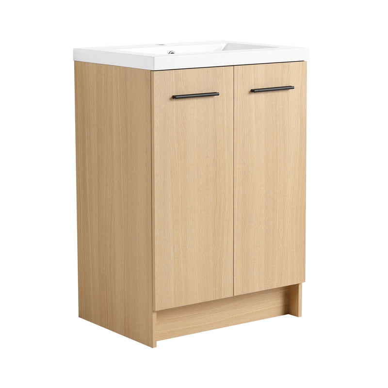 Floating Bathroom Vanity With Sink, Wall Mounted Double Door Storage by HouseOfZazla