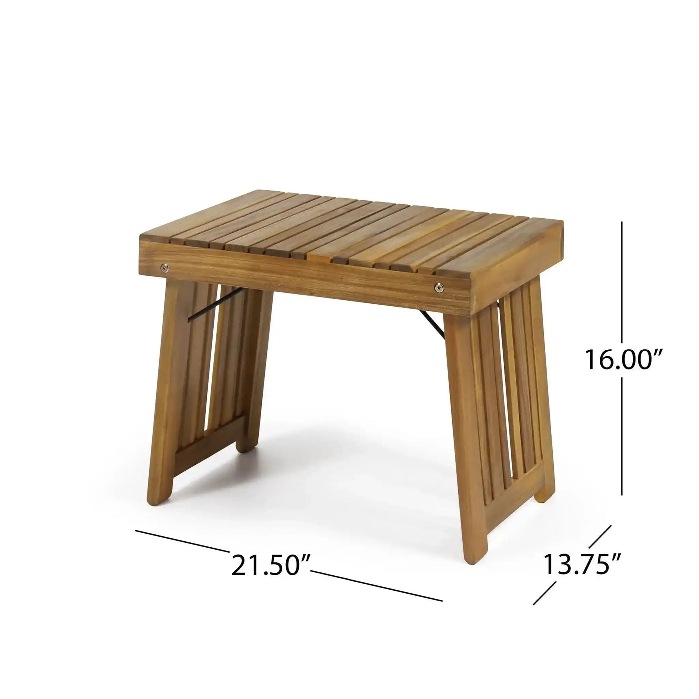 Temptation Outdoor Foldable Side Table With Slat Design by HouseOfZazla