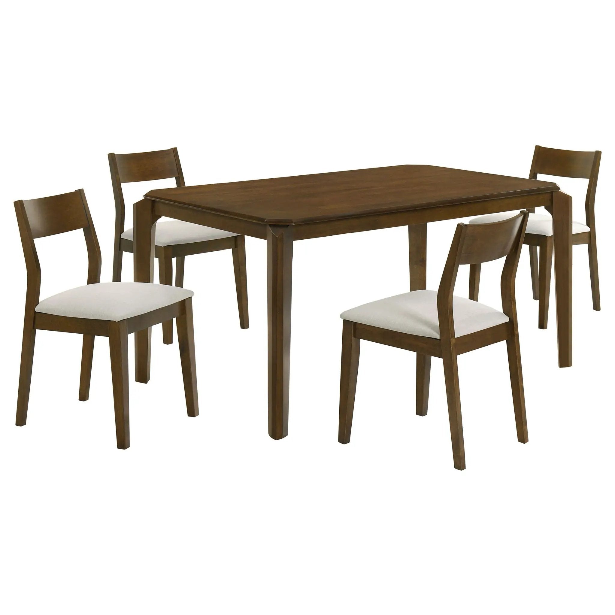 Almonte 5-piece 59-inch Rectangular Dining Set Dark Brown by Unique Piece Furniture
