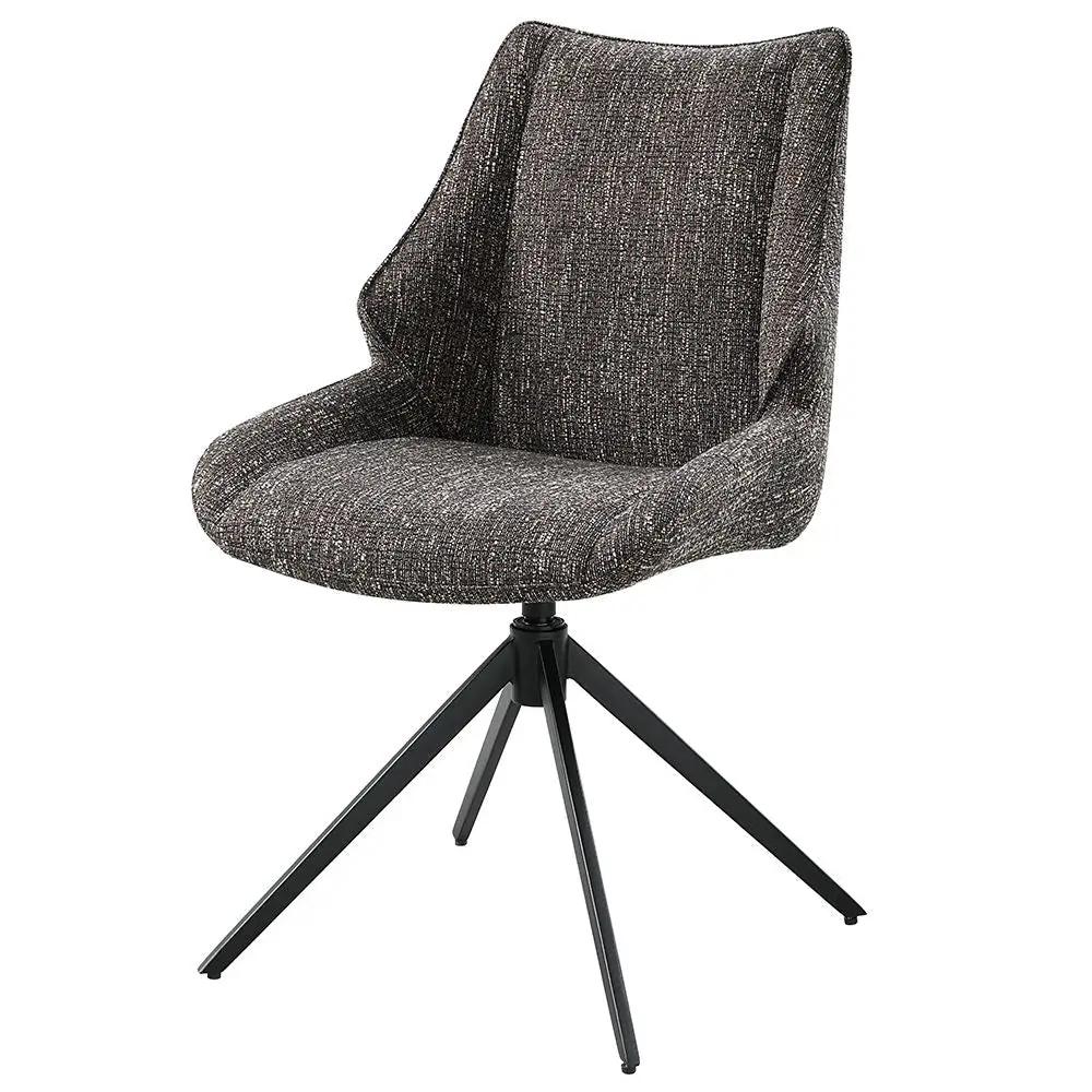 Malika - Side Chair With Swivel (Set of 2) - Brown Chenille by Unique Piece Furniture