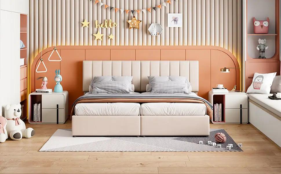 Upholstered Platform Bed With A Hydraulic Storage System by HouseOfZazla
