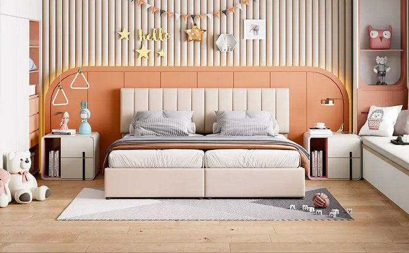 Upholstered Platform Bed With A Hydraulic Storage System by HouseOfZazla