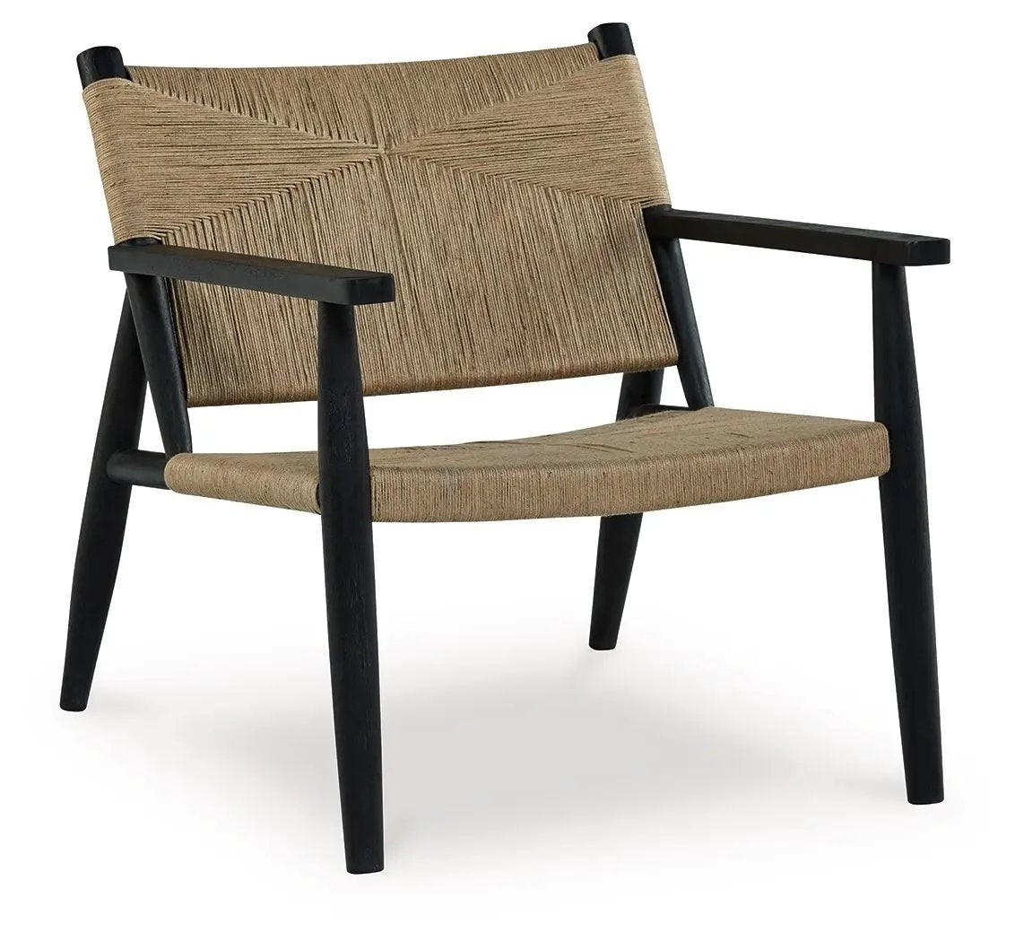 Halfmore - Accent Chair - Black / Natural by Unique Piece Furniture
