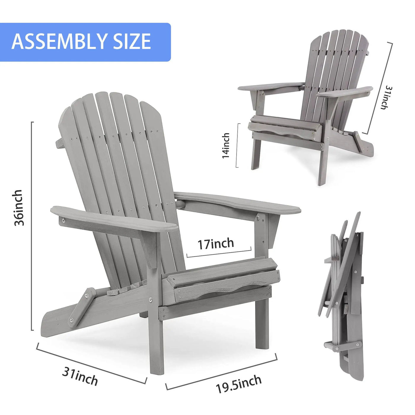 Lounge Patio Chair For Garden Outdoor Wooden Folding Adirondack Chair (Set of 2) Solid Cedar Wood Lounge Patio Chair For Garden by HouseOfZazla