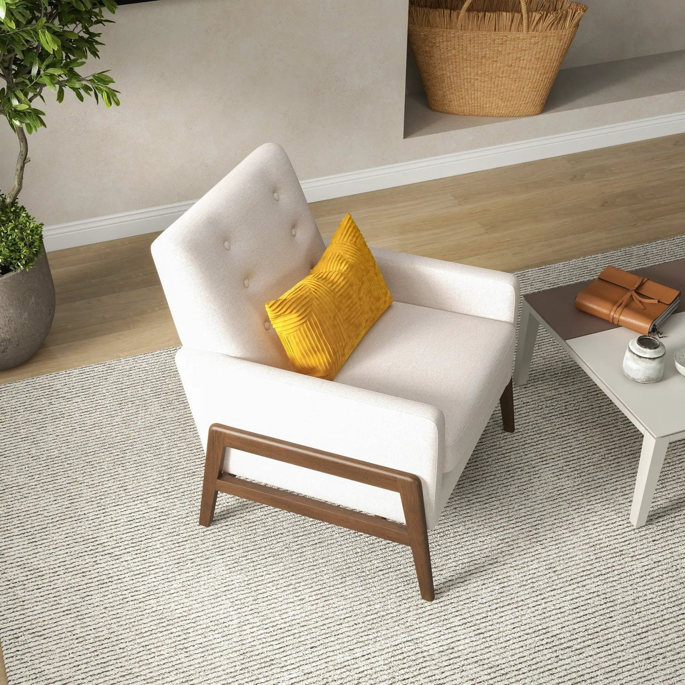 Cole - Solid Wood Lounge Chair by HouseOfZazla